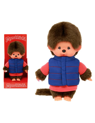 Monchhichi Bandai 20 cm Peluche con Chaqueta de Plumas