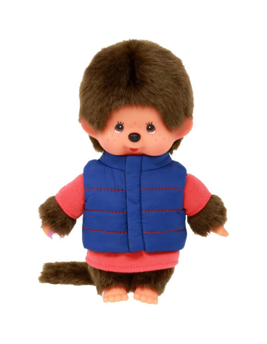 Monchhichi Bandai 20 cm Peluche con Chaqueta de Plumas