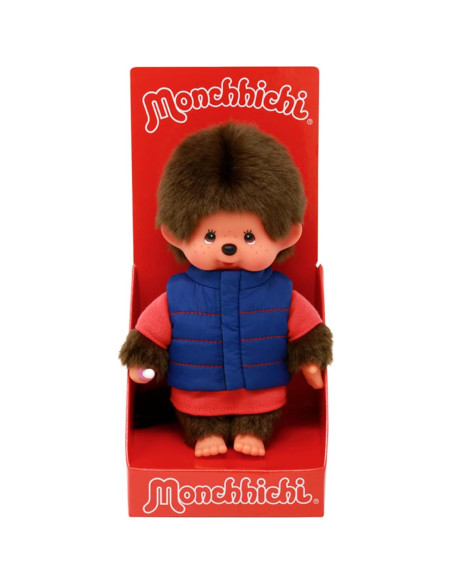 Monchhichi Bandai 20 cm Peluche con Chaqueta de Plumas