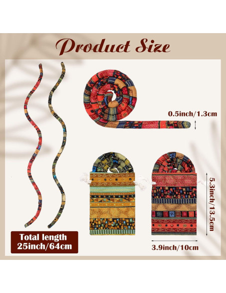 Corbatas de Cabello Espiral Hanaive 2 Pcs Patrón Chic