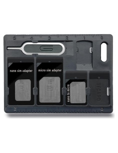 Soporte para Tarjetas SIM CKANDAY con Adaptadores y Pin Negro