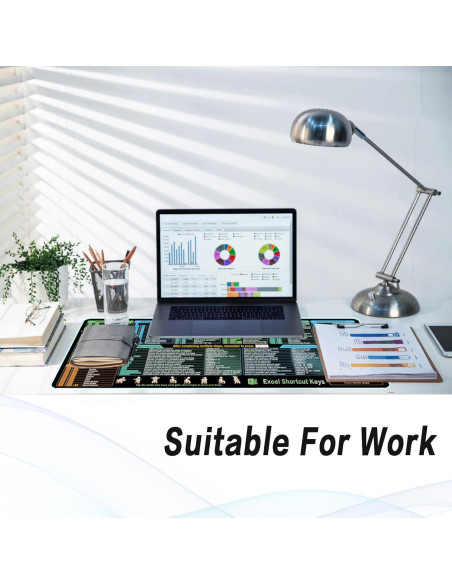 Alfombrilla de Ratón XL Kinevolve con Atajos de Excel 80x30 cm