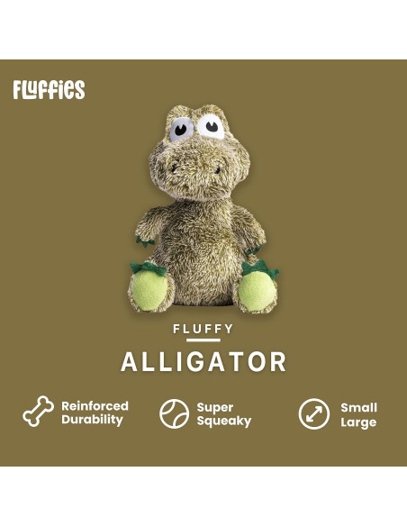 Juguete de Peluche para Perros Fabdog Cocodrilo Pequeño 29cm
