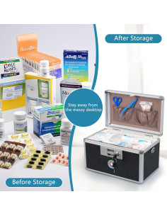 Caja de Seguridad para Medicamentos KYODOLED Negra 31x20.8x19.8 cm 2