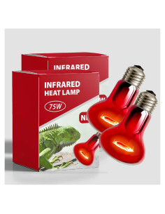 Paquete de 2 Bombillas de Calor Infrarrojo 75W Gxiietem