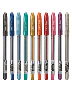 Bolígrafo de Gel Brillante LINC 10 Colores 1.0mm