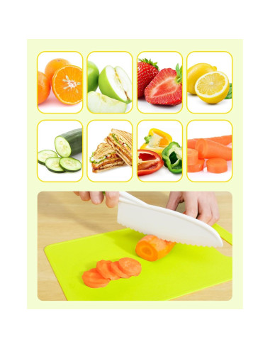 Juego de cuchillos para niños Melican 5 piezas seguro BPA