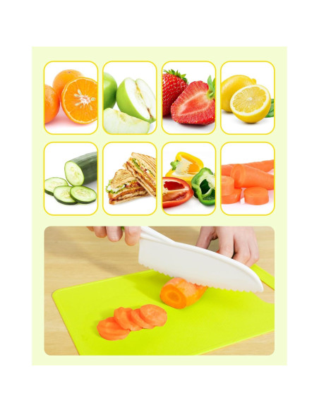 Juego de cuchillos para niños Melican 5 piezas seguro BPA