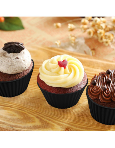 Paquete de 24 forros de silicona Dropower para cupcakes 7 cm