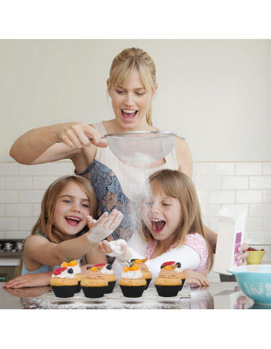 Paquete de 24 forros de silicona Dropower para cupcakes 7 cm