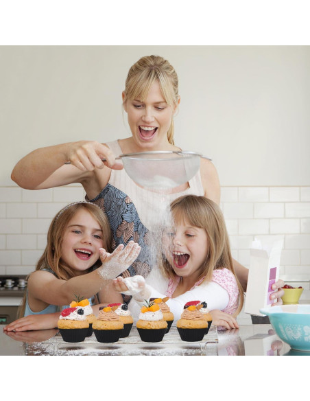 Paquete de 24 forros de silicona Dropower para cupcakes 7 cm