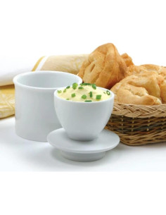 Conservador de Mantequilla Norpro de Porcelana Blanca 1 Barra 2