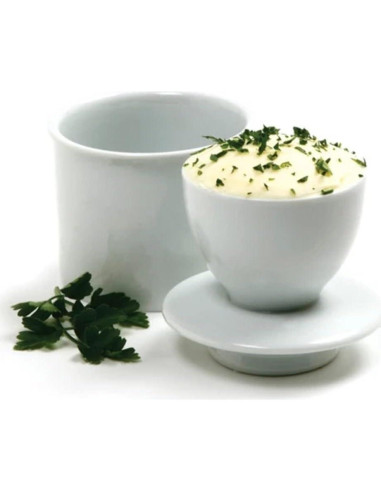 Conservador de Mantequilla Norpro de Porcelana Blanca 1 Barra