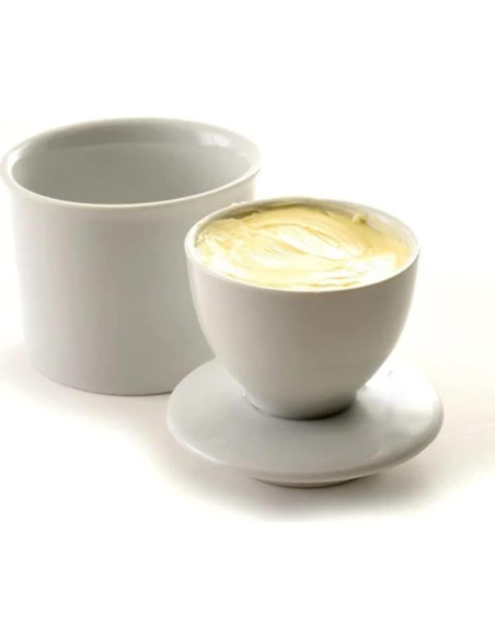 Conservador de Mantequilla Norpro de Porcelana Blanca 1 Barra