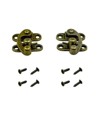 Pestillo de Brazo Oscilante Vintage URIMPAVIDO 33x28mm Bronce