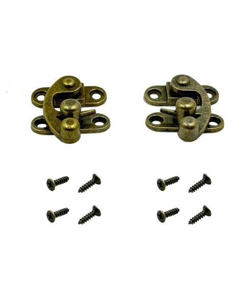 Pestillo de Brazo Oscilante Vintage URIMPAVIDO 33x28mm Bronce