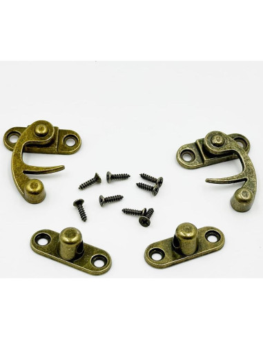 Pestillo de Brazo Oscilante Vintage URIMPAVIDO 33x28mm Bronce