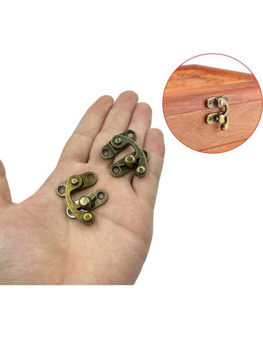 Pestillo de Brazo Oscilante Vintage URIMPAVIDO 33x28mm Bronce