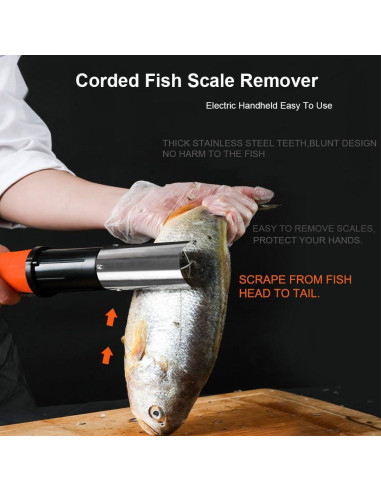 Removedor de Escamas de Pescado Eléctrico Speder 72W Impermeable