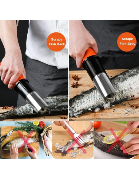 Removedor de Escamas de Pescado Eléctrico Speder 72W Impermeable