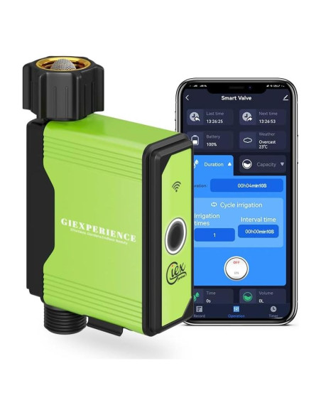 Temporizador de Riego Inteligente GIEX ZIGBEE con Medidor de Flujo