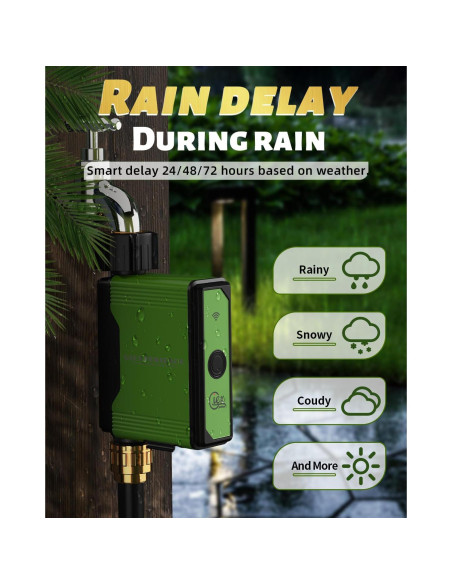 Temporizador de Riego Inteligente GIEX ZIGBEE con Medidor de Flujo