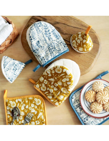 Juego de Manoplas de Horno Genérico 3 Piezas Algodón Lino