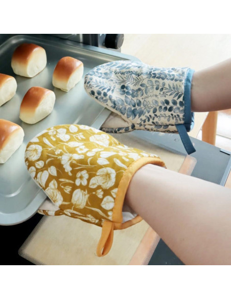 Juego de Manoplas de Horno Genérico 3 Piezas Algodón Lino