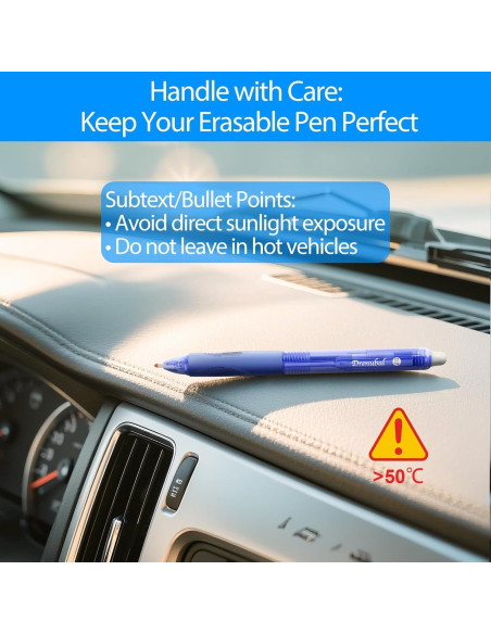 Set de Bolígrafos Borrables Drenubal 0.7mm - Azul y Negro