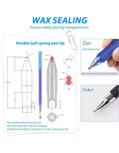 Set de Bolígrafos Borrables Drenubal 0.7mm - Azul y Negro