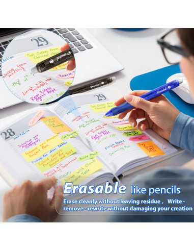 Set de Bolígrafos Borrables Drenubal 0.7mm - Azul y Negro