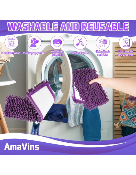 Paquete de 2 Almohadillas Microfibra Reutilizables Bona 46 cm