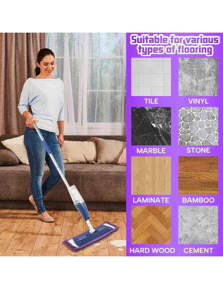 Paquete de 2 Almohadillas Microfibra Reutilizables Bona 46 cm