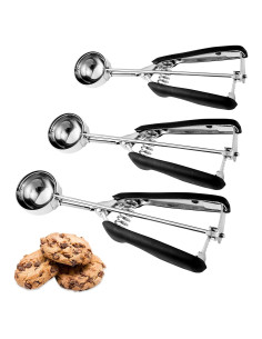 Juego de cucharas para galletas Anoulaou 3 piezas acero inoxidable