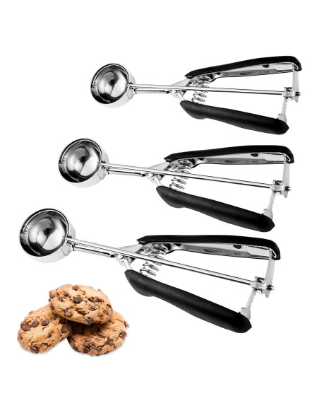 Juego de cucharas para galletas Anoulaou 3 piezas acero inoxidable