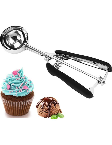 Juego de cucharas para galletas Anoulaou 3 piezas acero inoxidable