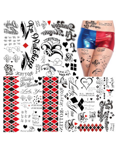 5 Hojas de Tatuajes Temporales HQ TASROI Halloween 21x15cm