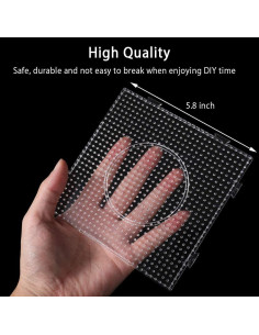 Tableros de Perlas Fuse Egosky 6Pcs 14.5x14.5cm Transparentes 2