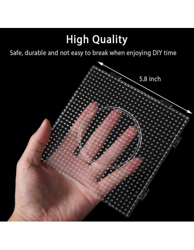 Tableros de Perlas Fuse Egosky 6Pcs 14.5x14.5cm Transparentes