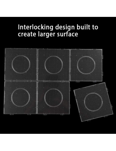 Tableros de Perlas Fuse Egosky 6Pcs 14.5x14.5cm Transparentes