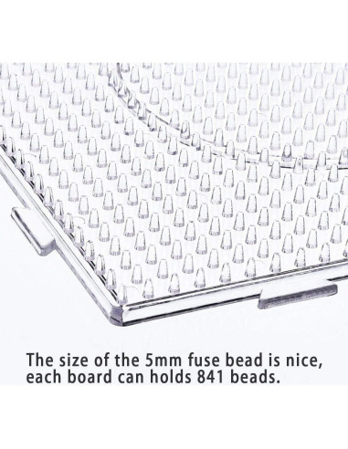 Tableros de Perlas Fuse Egosky 6Pcs 14.5x14.5cm Transparentes