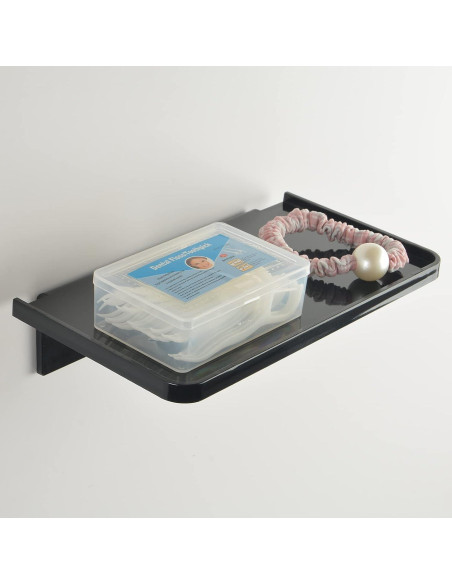 Estante de Pared Flotante JDYOOMI Negro 18.5x10.8cm Duradero