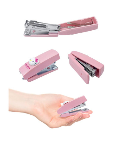 Set Grampadora Mini ADDY & PLUSY Rosa con 1000 Grampas