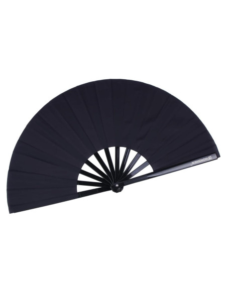 Abanico Plegable Grande HONSHEN 33 cm Negro Artesanal