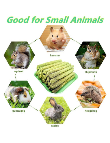 Juguetes para Conejos y Roedores GREMBEB - 20 Piezas Heno Timothy