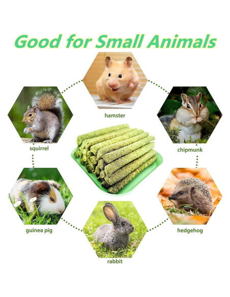 Juguetes para Conejos y Roedores GREMBEB - 20 Piezas Heno Timothy