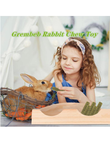 Juguetes para Conejos y Roedores GREMBEB - 20 Piezas Heno Timothy