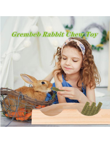 Juguetes para Conejos y Roedores GREMBEB - 20 Piezas Heno Timothy