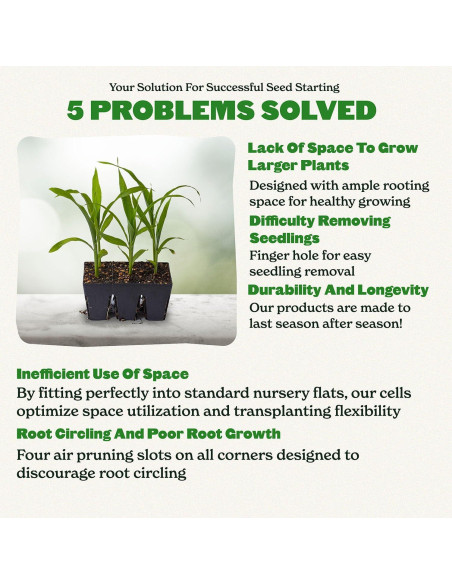 Bandeja de Inicio de Semillas Epic Gardening - 6 Celdas Reutilizables