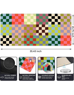 Alfombrilla de Escritorio XXL iCasso Cuadros Retro Antideslizante 2